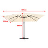 XL 3x3m Square Banana Parasol Outdoor Garden Patio Cantilever Hanging Umbrella