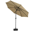 3M Outdoor Garden Round Parasol Sun Shade Patio Hanging Umbrella with Crank Tilt