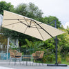 3*3m Large Roma Parasol Banana Cantilever Hanging Umbrella Outdoor Garden Patio