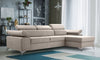 L-Shaped Corner Sofa Bed with Storage Springs Blue Green Grey IDRI New