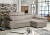 Corner Sofa Bed BOSTON MINI with Storage Velour Fabric Springs New