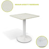 Modern Wood Grain Bar Table with Square/Round Tabletop and Metal Base Home Pub