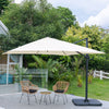 Patio Parasol Base Sets Offset Cantilever Umbrella Sun Shade Rainproof Canopy