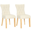 2/4X Dining Chairs Home Kitchen High Back PU Leather Upholstered Wood Legs Black