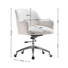Office Chair Task Adjustable Height Mid Back Swivel Wheels Armrest Crush Velvet