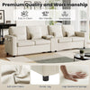 4-Seater Couch Sofa With Storage Console Cup Holder Side Pockets Charging Ports