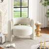 Oversized Barrel Accent Chair Modern Chenille Armchair for Living Room Home