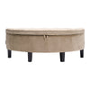 Velvet Storage Ottoman Footrest Bench Stool Box Seat Pouffe Chair Chest Bedroom