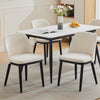 2-Pack Ergonomic Upholstered Dining Chair, Modern Wood Frame, 250 lb Load