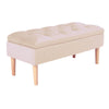 Buttoned Velvet Ottoman Storage Box Chest Bench Seat Toy Bedding Trunk Cabinet