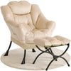 Comfy Lazy Chair with Footstool Relax Lounge Chair Accent Armchair Sofa Chair