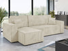 Corner Sofa Bed Corduroy Universal Corner Side KARL Storage Springs Cushions New