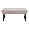 Linen Foot Stool Bench Dining Bench Button Tufted Bedside Seat End Hallway