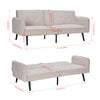 Sofabed 3 Seater Cup Holder Table Click Clack Recliner Settee Couch Sofa Sleeper
