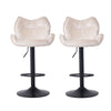 2x Swivel Adjustable Kitchen Breakfast Bar Stools Crushed Velvet Padded Barstool