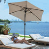 4 Size&5 Color Patio Parasol Sunshade Outdoor Canopy Tilt Crank Garden Umbrella