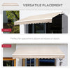 Garden Patio Manual Awning Canopy Shelter Outdoor Sun Shade Retractable