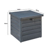 LOCKABLE OUTDOOR GARDEN STEEL STORAGE SEAT UTILITY CHEST CUSHION SHED BOX TOOLS