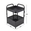 2-6Tier Kitchen Storage Trolley Rolling Cart w/ Rotating Baskets,Lockable Wheels
