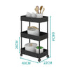 Multi-tier Trolley on Wheels Kitchen Bathroom Storage Utility Cart with Shelves