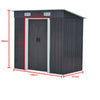 Garden Shed Metal Apex/Pent Roof Outdoor Storage House Tool Box With Foundation