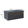 LOCKABLE OUTDOOR GARDEN STEEL STORAGE SEAT UTILITY CHEST CUSHION SHED BOX TOOLS