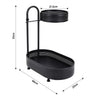 Rotating Veg Fruits Trolley Basket Rack Metal Kitchen Bathroom Storage Shelf UK