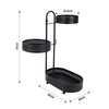 Rotating Veg Fruits Trolley Basket Rack Metal Kitchen Bathroom Storage Shelf UK