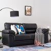 2 /3 Seater Sofa Black or Beige Faux Leather Modern Design Living Room Office