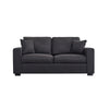 Panana 2 and 3 Seater Sofa Settee Suite in Black Fabric Sofa Deep Seat Couches