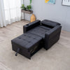 Sofa Bed Single Chair Armchair Sleeper USB Port Cup Holder Chair Chaise Pull Out