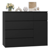 Chest of Drawers 5 Drawer 1 Door Storage Cabinet Modern Bedroom Sideboard
