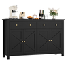 Sideboard Storage Cabinet White 2 Large Drawers 4 Doors Kitchen Living Room Unit