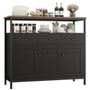 Buffet Sideboard Kitchen Storage Cabinet 3 Drawer 3 Door Living Room White Unit