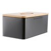 Large Bread Bin with Bamboo Lid Chopping Board Kitchen Storage Loaf Container