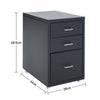 Modern Metal Chest of Drawer Storage Bedside Cabinet Filing Cabinet With Wheels
