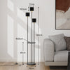 Floor Lamp with Shelf Standing Light Lamp 3/4 Lampshade Bedroom Living Room