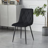 4/6X Dining Chairs Set Velvet Padded Seat Metal Legs Home Kitchen Office