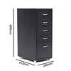 Multisize Mobile File Cabinet Metal Floor Filling Cabinets with Drawers & Doors