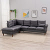 L-Shaped Corner Sofa, Sectional Couch with Built-in USB Port Chaise
