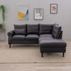 L-Shaped Corner Sofa, Sectional Couch with Built-in USB Port Chaise