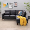 L-Shaped Corner Sofa, Sectional Couch with Built-in USB Port Chaise