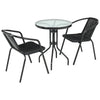 Garden Bistro Patio Furniture Set Folding Table Chairs Outdoor Indoor Rattan NEW
