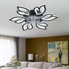 Ceiling Fan Light LED 3-Color Dimmable Chandelier Lamp W/ Bluetooth APP Control