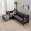 L-Shaped Corner Sofa, Sectional Couch with Built-in USB Port Chaise