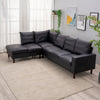 L-Shaped Corner Sofa, Sectional Couch with Built-in USB Port Chaise