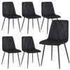 4/6X Dining Chairs Set Velvet Padded Seat Metal Legs Home Kitchen Office