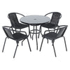 Garden Bistro Patio Furniture Set Folding Table Chairs Outdoor Indoor Rattan NEW