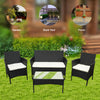 Rattan Garden Furniture Set 4 Piece Patio Table Chairs Sofa Outdoor Conservatory