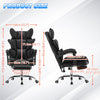 Executive Racing Gaming Chair Faux Leather Computer Desk Chair Swivel Adjustable